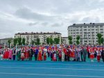 Более 400 школьников Чегемского района приняли участие во флешмобе, посвященном  Году единства народов России
